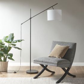 [Only support Drop Shipping Buyer] Keller Adjustable Arched Floor Lamp with Drum Shade