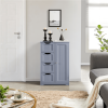 Wooden Bathroom Cabinet Bathroom Storage Unit with 4 Drawers;  Gray