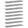 Bookshelf Boards 8 pcs Concrete Gray 15.7"x3.9"x0.6" Engineered Wood