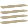 Bookshelf Boards 4 pcs Sonoma Oak 15.7"x3.9"x0.6" Engineered Wood