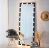 Hollywood Style Full Length Vanity Mirror With LED light bulbs Bedroom Hotel Long Wall Mouted Full Body Mirror Large Floor Dressing Mirror With Lights