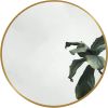 Circle Mirror 36 Inch;  Gold Round Wall Mirror Suitable for Bedroom;  Living Room;  Bathroom;  Entryway Wall Decor and More;  Brushed Aluminum Frame L