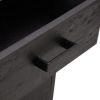 Bedside Cabinet Black 14.2"x11.8"x17.7" Solid Wood Pine