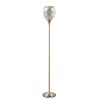 Bellow Uplight Floor Lamp with Mercury Glass Shade
