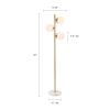 [Only support Drop Shipping Buyer] Holloway 3-Globe Light Floor Lamp with Marble Base