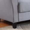 57.5" Modern Living Room Loveseat Linen Upholstered Couch Furniture for Home or Office ; Light Grey-Blue; (2-Seat; Old Sku:WF288518AAC)