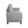 57.5" Modern Living Room Loveseat Linen Upholstered Couch Furniture for Home or Office ; Light Grey-Blue; (2-Seat; Old Sku:WF288518AAC)