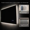 Led Bathroom Mirror with Lights; 36 Inch Anti-Fog Adjustable Front and Backlit Mirror for Bathroom; 3 Colors Dimmable Bathroom Led Mirror; Wall Mount