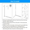 56in Floor Lamp Light LED Standing Lamp Remote Control Dimmable