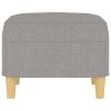Footstool Light Gray 23.6"x19.7"x16.1" Fabric