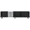 Modern TV Stand for 80'' TV with 3 Doors; Media Console Table; Entertainment Center with Large Storage Cabinet for Living Room; Bedroom