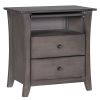 Multifunctional Storage Nightstand with 2 Drawers and an open cabinet