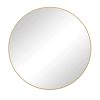39" Wall Mounted Gold Circular Mirror; for Bathroom; Living Room; Bedroom Wall Decor