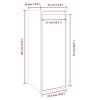 Wall Cabinet 11.8"x11.8"x31.5" Solid Wood Pine