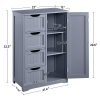 Wooden Bathroom Cabinet Bathroom Storage Unit with 4 Drawers;  Gray