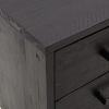 Bedside Cabinet Black 14.2"x11.8"x17.7" Solid Wood Pine