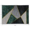 Casual Geometric Cotton Area Rug; Modern Abstract Geometric Shapes Accent Outdoor Rug 5ft x 7.5ft for Patio Bedrooms; Dining Rooms; Living Rooms Light