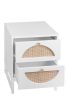 Allen 2 Drawer side table; Display Rack for Bedroom and Living Room; Nightstand Side Table Bedroom Storage Drawer Bedside End Table