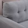 57.5" Modern Living Room Loveseat Linen Upholstered Couch Furniture for Home or Office ; Light Grey-Blue; (2-Seat; Old Sku:WF288518AAC)