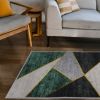 Casual Geometric Cotton Area Rug; Modern Abstract Geometric Shapes Accent Outdoor Rug 5ft x 7.5ft for Patio Bedrooms; Dining Rooms; Living Rooms Light