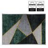 Casual Geometric Cotton Area Rug; Modern Abstract Geometric Shapes Accent Outdoor Rug 5ft x 7.5ft for Patio Bedrooms; Dining Rooms; Living Rooms Light