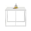 Dining Table.Rustic Industrial Rectangular MDF Wood White Dining Table For 4-6 Person, With 1.6" Thick Engineered Wood Tabletop and plating Metal Legs