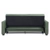 Octavio Adjustable Sofa w/2 Pillows; Green Fabric LV00824