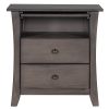 Multifunctional Storage Nightstand with 2 Drawers and an open cabinet