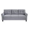 79.9" Modern Living Room Sofa Linen Upholstered Couch Furniture for Home or Office ; Light Grey*Blue; (3-Seat; Old Sku:WF288519AAC)