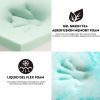 8 Inch Queen Gel Memory Foam Mattress; White; Bed in a Box; Green Tea and Cooling Gel Infused; CertiPUR-US Certified