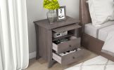 Multifunctional Storage Nightstand with 2 Drawers and an open cabinet