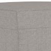 Footstool Light Gray 23.6"x19.7"x16.1" Fabric