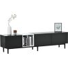 Modern TV Stand for 80'' TV with 3 Doors; Media Console Table; Entertainment Center with Large Storage Cabinet for Living Room; Bedroom