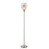 Bellow Uplight Floor Lamp with Mercury Glass Shade