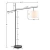 [Only support Drop Shipping Buyer] Keller Adjustable Arched Floor Lamp with Drum Shade