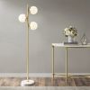 [Only support Drop Shipping Buyer] Holloway 3-Globe Light Floor Lamp with Marble Base