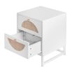 Allen 2 Drawer side table; Display Rack for Bedroom and Living Room; Nightstand Side Table Bedroom Storage Drawer Bedside End Table