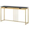 U_STYLE 63'' Modern Console Table; Extra Long Entryway Table with Metal Frame for Entryway; Hallway; Living Room; Foyer; Corridor; Office