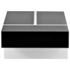 ON-TREND Contemporary Rectangle Design Living Room Furniture; Modern High Gloss Surface Cocktail Table; Center Table for Sofa or Upholstered Chairs; 4