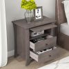 Multifunctional Storage Nightstand with 2 Drawers and an open cabinet
