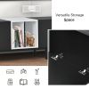 Modern TV Stand for 80'' TV with 3 Doors; Media Console Table; Entertainment Center with Large Storage Cabinet for Living Room; Bedroom