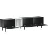 Modern TV Stand for 80'' TV with 3 Doors; Media Console Table; Entertainment Center with Large Storage Cabinet for Living Room; Bedroom