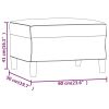 Footstool Light Gray 23.6"x19.7"x16.1" Fabric