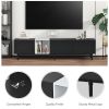 Modern TV Stand for 80'' TV with 3 Doors; Media Console Table; Entertainment Center with Large Storage Cabinet for Living Room; Bedroom