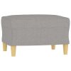 Footstool Light Gray 23.6"x19.7"x16.1" Fabric