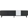 Modern TV Stand for 80'' TV with 3 Doors; Media Console Table; Entertainment Center with Large Storage Cabinet for Living Room; Bedroom