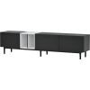 Modern TV Stand for 80'' TV with 3 Doors; Media Console Table; Entertainment Center with Large Storage Cabinet for Living Room; Bedroom