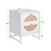 Allen 2 Drawer side table; Display Rack for Bedroom and Living Room; Nightstand Side Table Bedroom Storage Drawer Bedside End Table