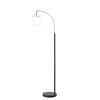 [Only support Drop Shipping Buyer] Bristol Arched Metal Floor Lamp with Frosted Glass Shade