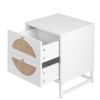 Allen 2 Drawer side table; Display Rack for Bedroom and Living Room; Nightstand Side Table Bedroom Storage Drawer Bedside End Table